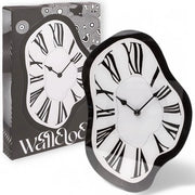 Orologio da Parete Surrealistico 'Melting Time', Disegno di Vetro Creativo, Stile e Analogico