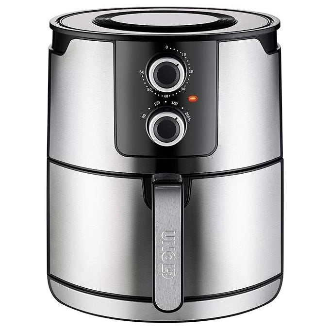 Unold 58655 friggitrice Doppia 5 L 1400 W Friggitrice ad aria calda Nero, Acciaio inox