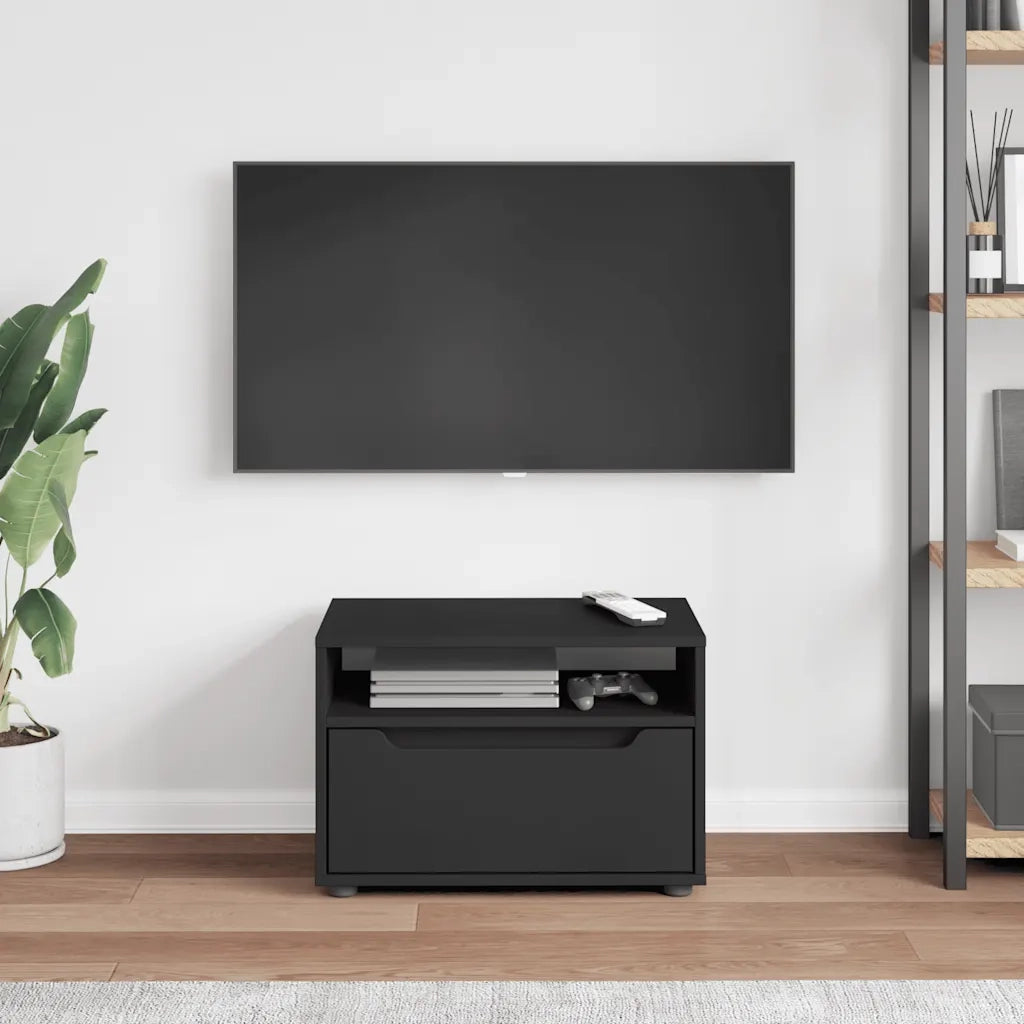 Mobile TV VISNES Nero 60x40x38 cm in Legno Multistrato