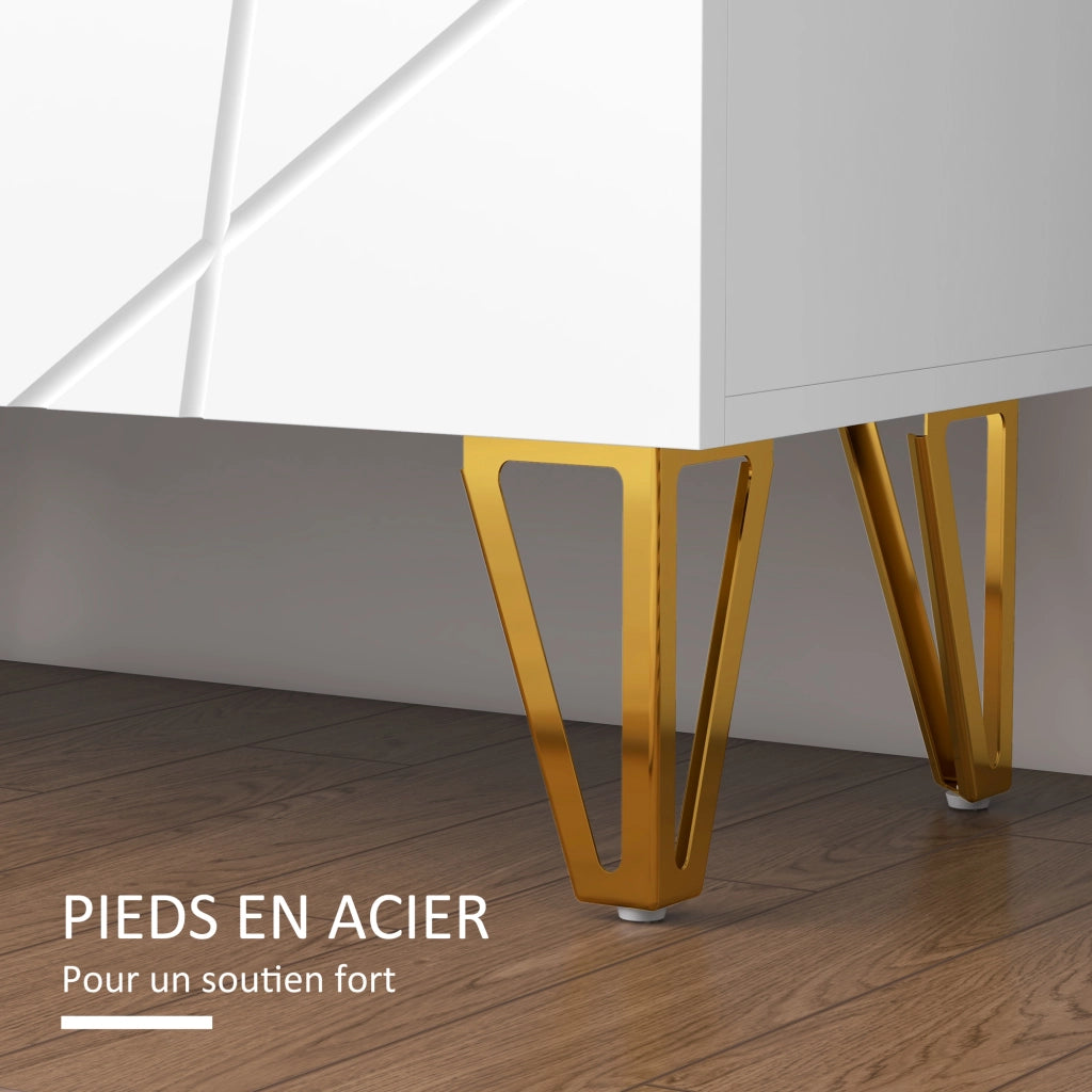 Scarpiera con Ante e Ripiani Regolabili ¨C Zephmum ¨C Bianco 72x31.5x95 cm