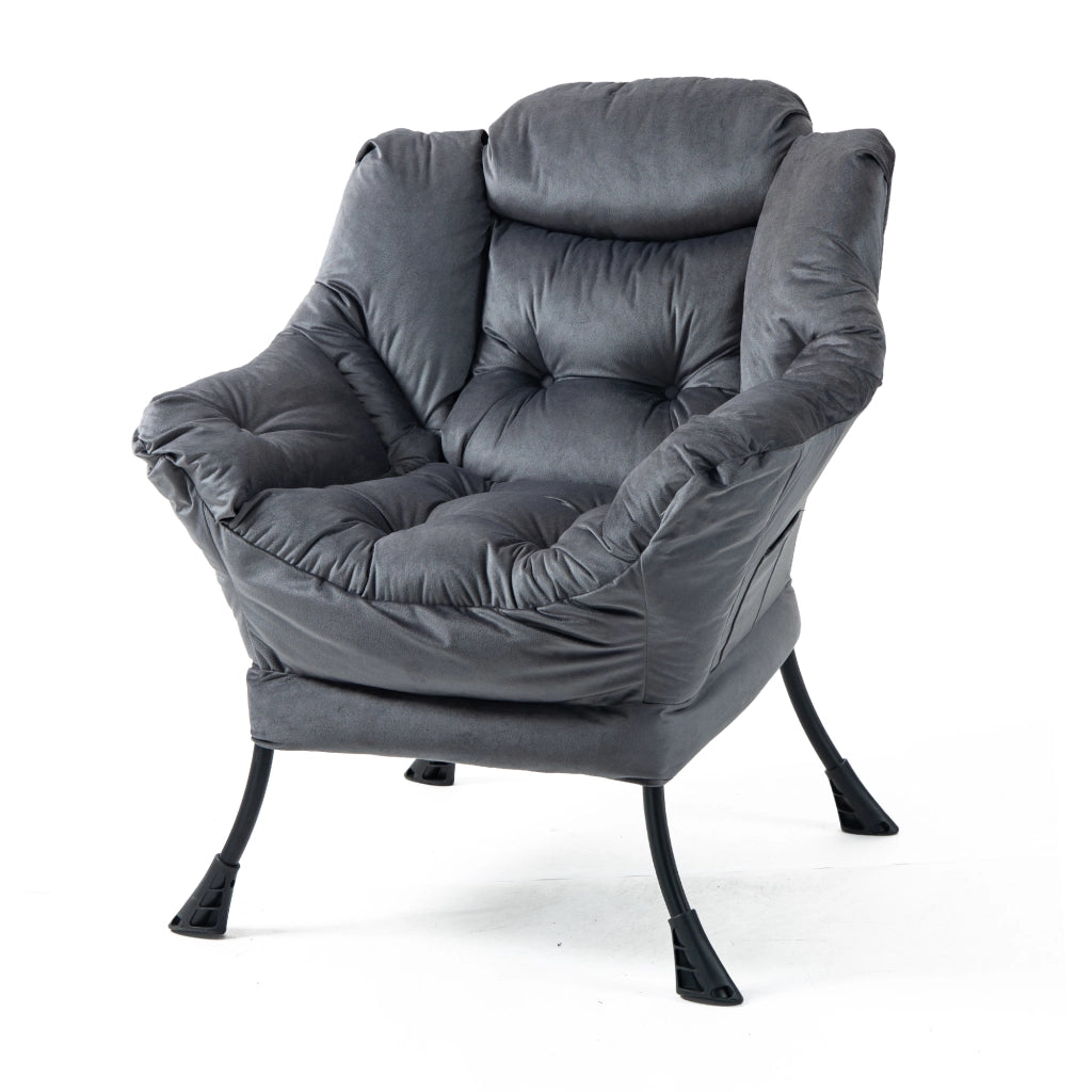POLTRONA Relax con Struttura in Metallo, Grigio Scuro