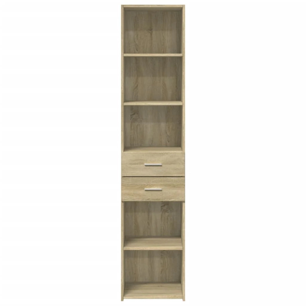 Buffet credenza cassettiera armadio mobile contenitore organizer cucina soggiorno salotto rovere Sonoma alto 40 x 42,5 x 185 cm legno ingegnerizzato marrone 02_0034062