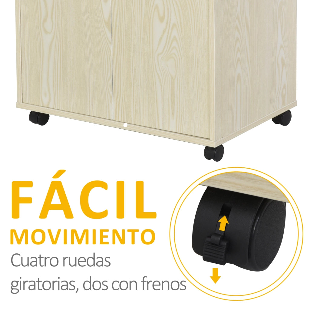 Armadio Basso Cucina con Ante e Ripiano ¨C zephmum ¨C Rovere 60,4x40,3x97 cm