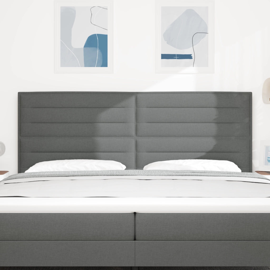 Testata LED Design Linee Grigio Scuro 100 cm Tessuto