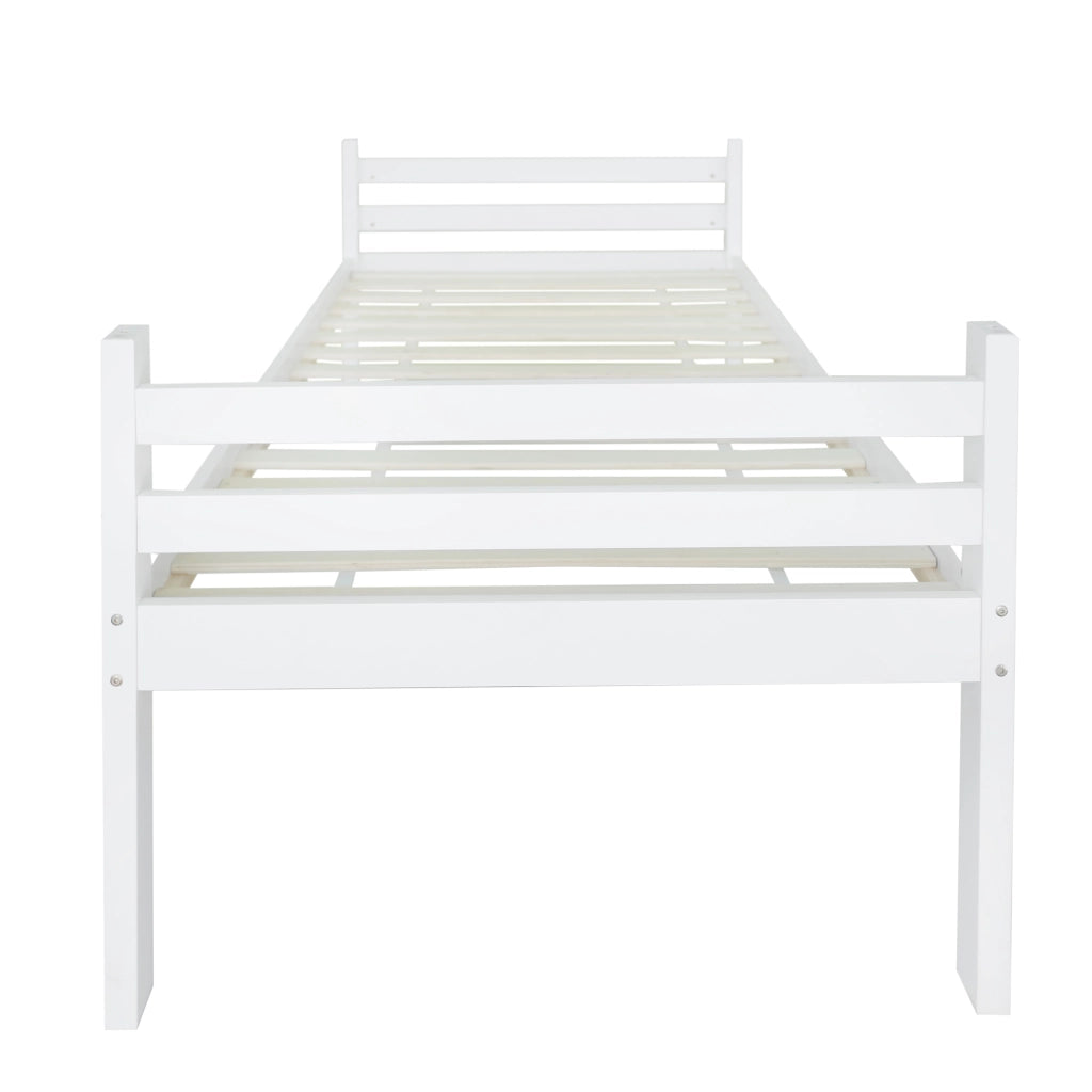 LETTO A CASTELLO 90x200 cm in pino bianco, divisibile in 2 letti singoli