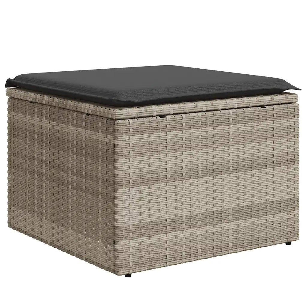 Set Divano da Giardino 8pz con Cuscini Grigio Chiaro Polyrattan 3267442