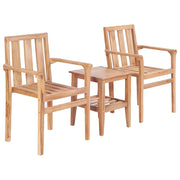 Set da BistrÃ² 3 pz in Legno Massello di Teakcod mxl 128548