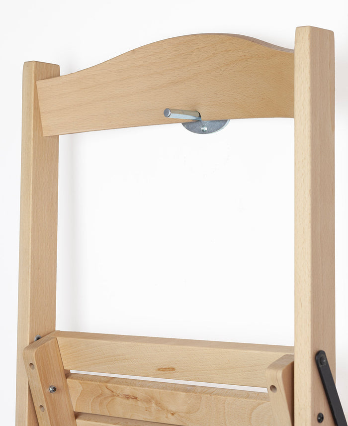 Sedia Scala Pieghevole 51x41xh75 cm in Legno Faggio Massello Grigio Scuro