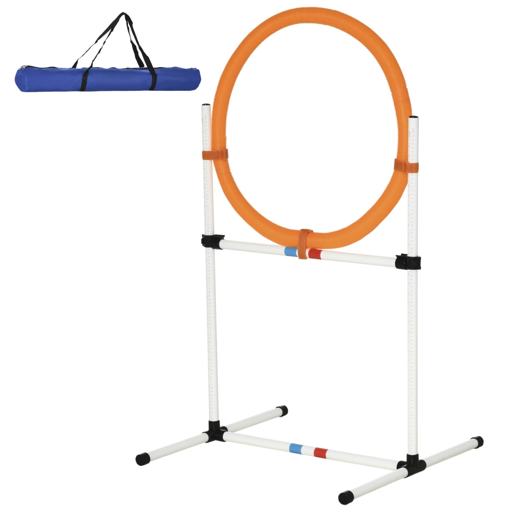 Anello per Agility Cani ¨C zephmum ¨C 74.5x66x91 cm Bianco+Arancione