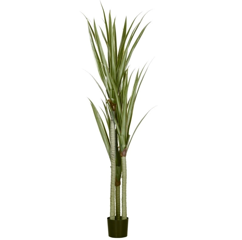 Pianta artificiale Yucca 190 cm realistica con vaso in plastica verde