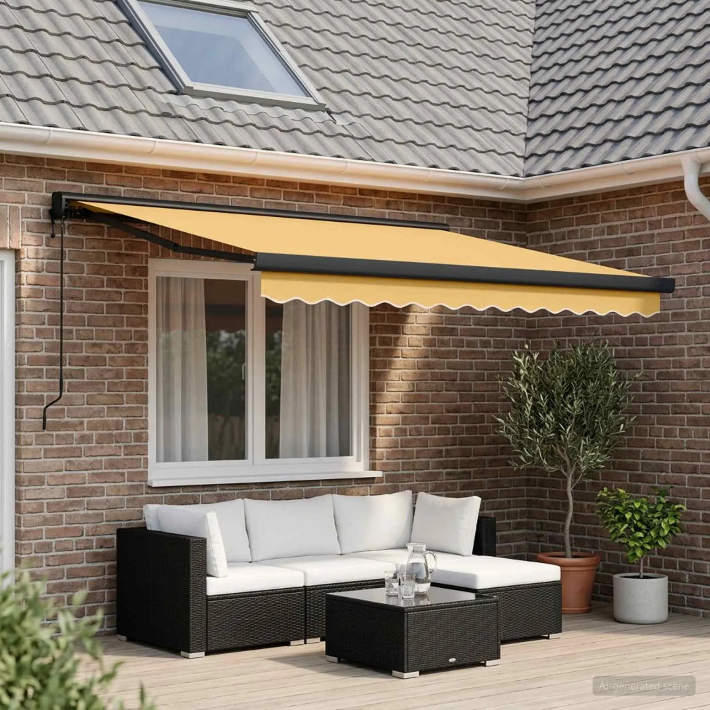 Tenda retrattile Sabbia 300 x 250 cm Tessuto e Metallo 3425896