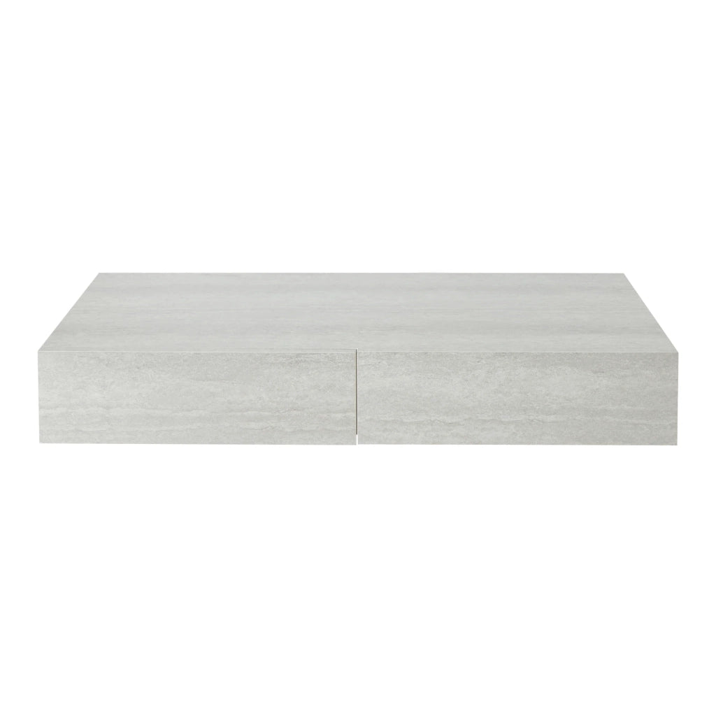 Mensola da parete con 2 cassetti 80 x 35 x 12 cm effetto cemento 03_0007008