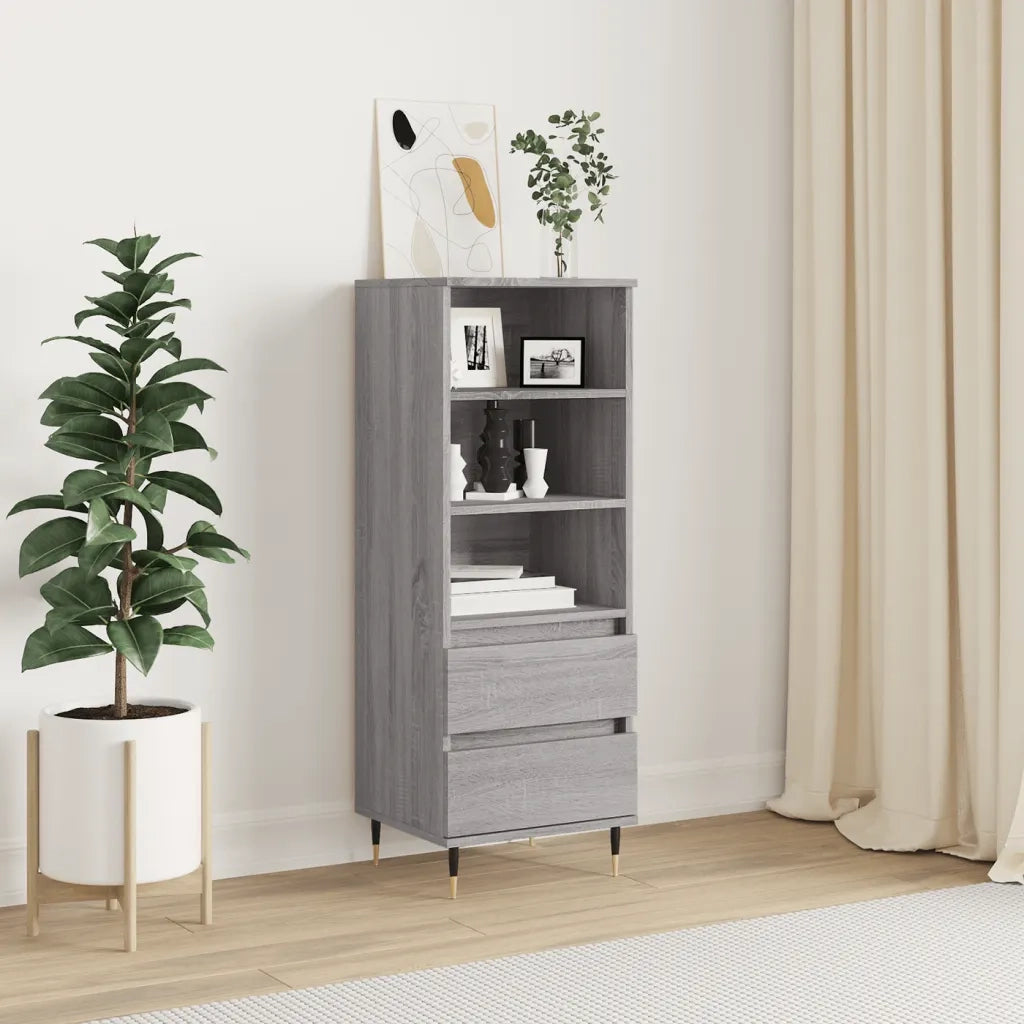 Credenza Grigio Sonoma 40x36x110 cm in Legno Multistrato 831506