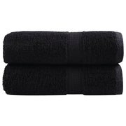 Asciugamani per Ospiti SOLUND 2 pz Neri 30x50 cm 600 g/mÂ²