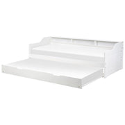 Letto a scomparsa in pino bianco con struttura in velluto UE misura singola 90 x 200 cm Telaio a doghe Extra Telaio a scomparsa