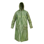 Mantella con cappuccio impermeabile taglia L in PVC, con 2 tasche, chiusura con bottoni a pressione, verde scuro Breckner Germany