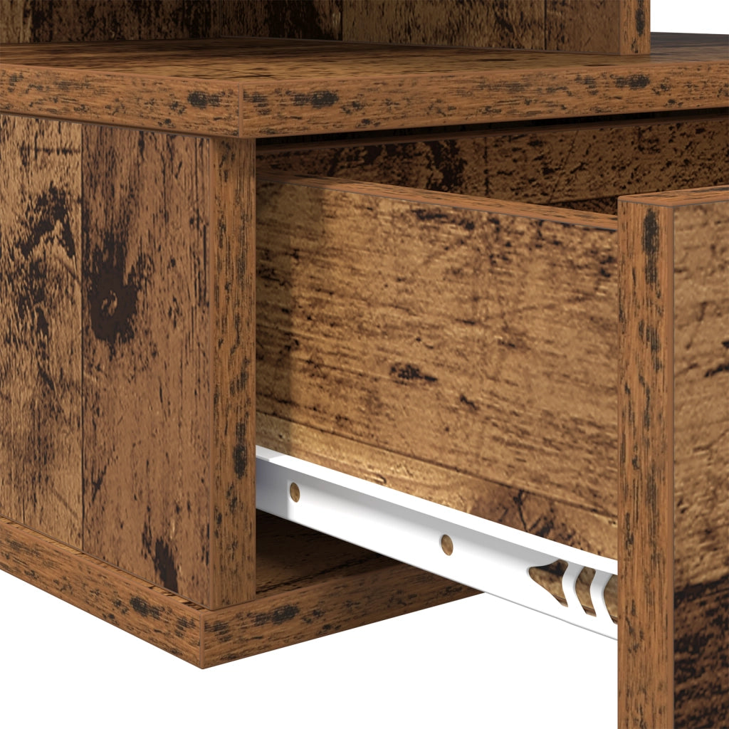 Comodino Sospeso Legno Vecchio 40x31x27 cm Legno ingegnerizzato