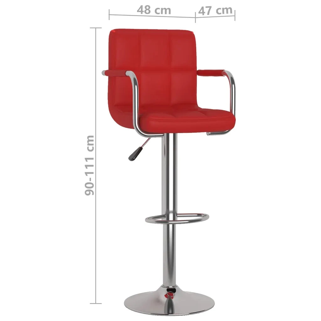 Sgabelli da Bar 2 pz Rosso Vino in Similpelle  cod mxl 69252