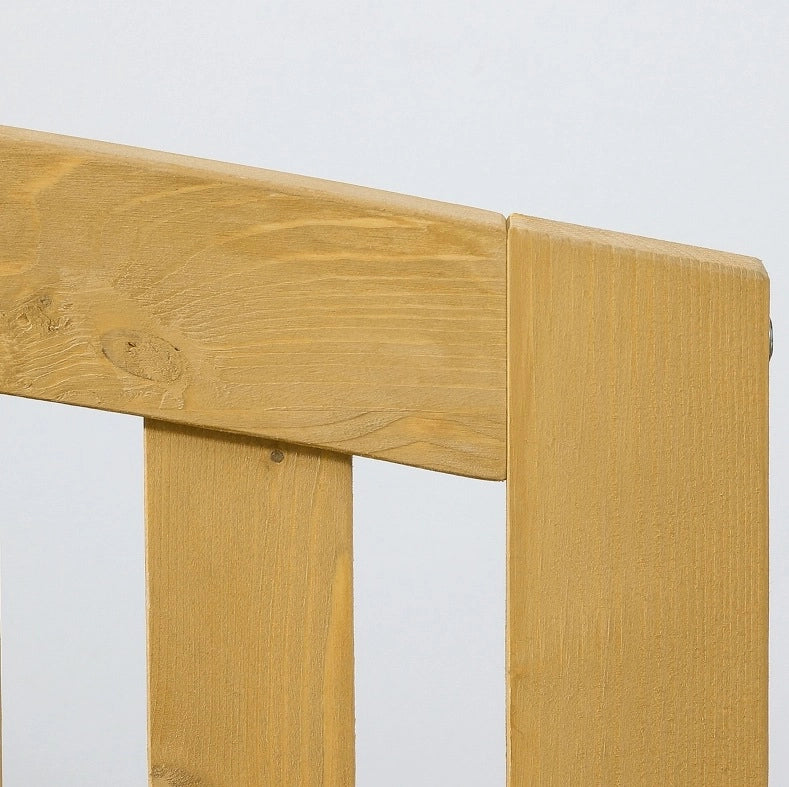 Panchina da giardino a 2 posti in legno di abete; arancione; 143 x 51 x 85 cm