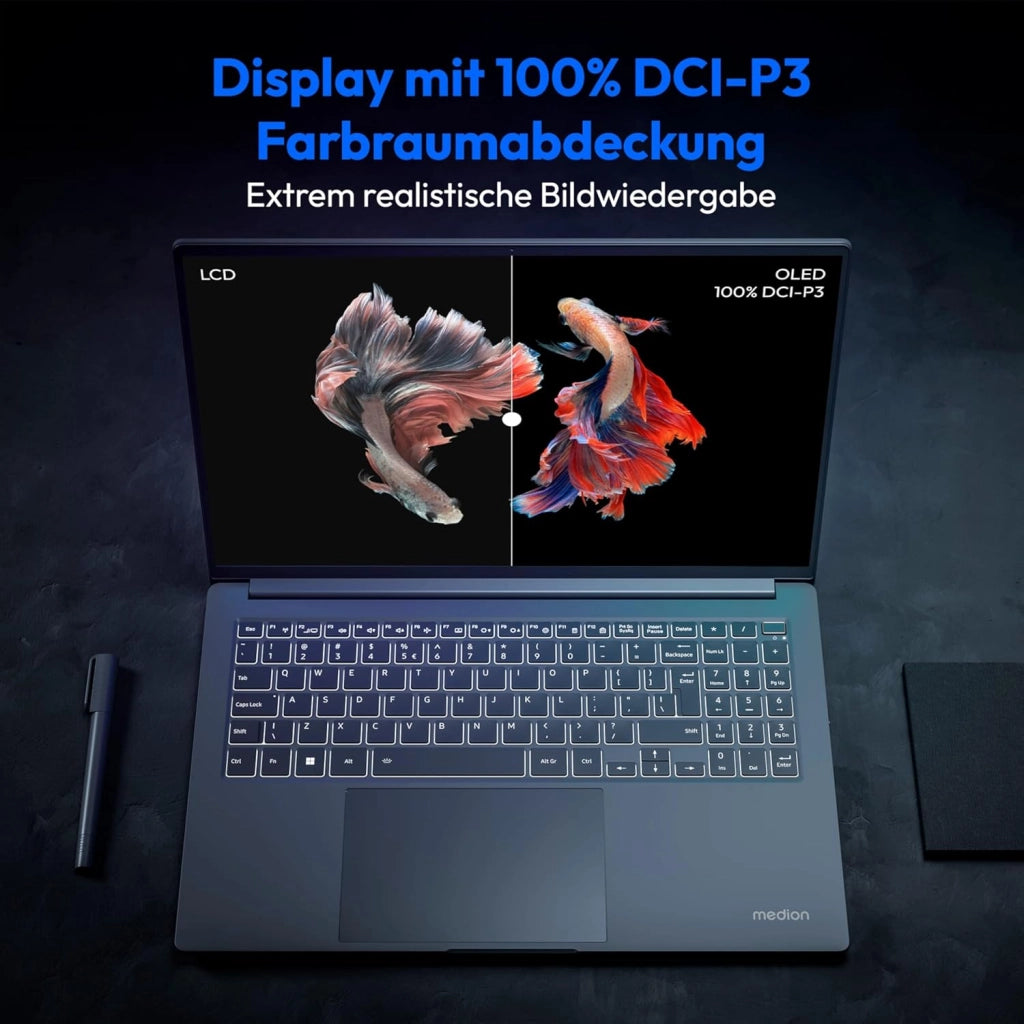 40,6 cm (4K OLED) S10 Laptop (Intel Core Ultra 7 155H, 16 GB DDR5 RAM, SSD PCIe da 1 TB, 100% DCI-P3, webcam FHD, WLAN, Win 11)