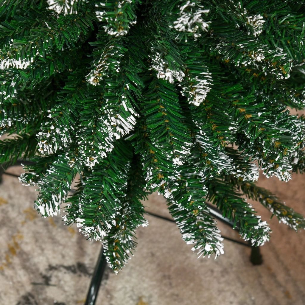 Albero di Natale Slim Innevato Artificiale ¨C zephmum ¨C Verde 190 cm