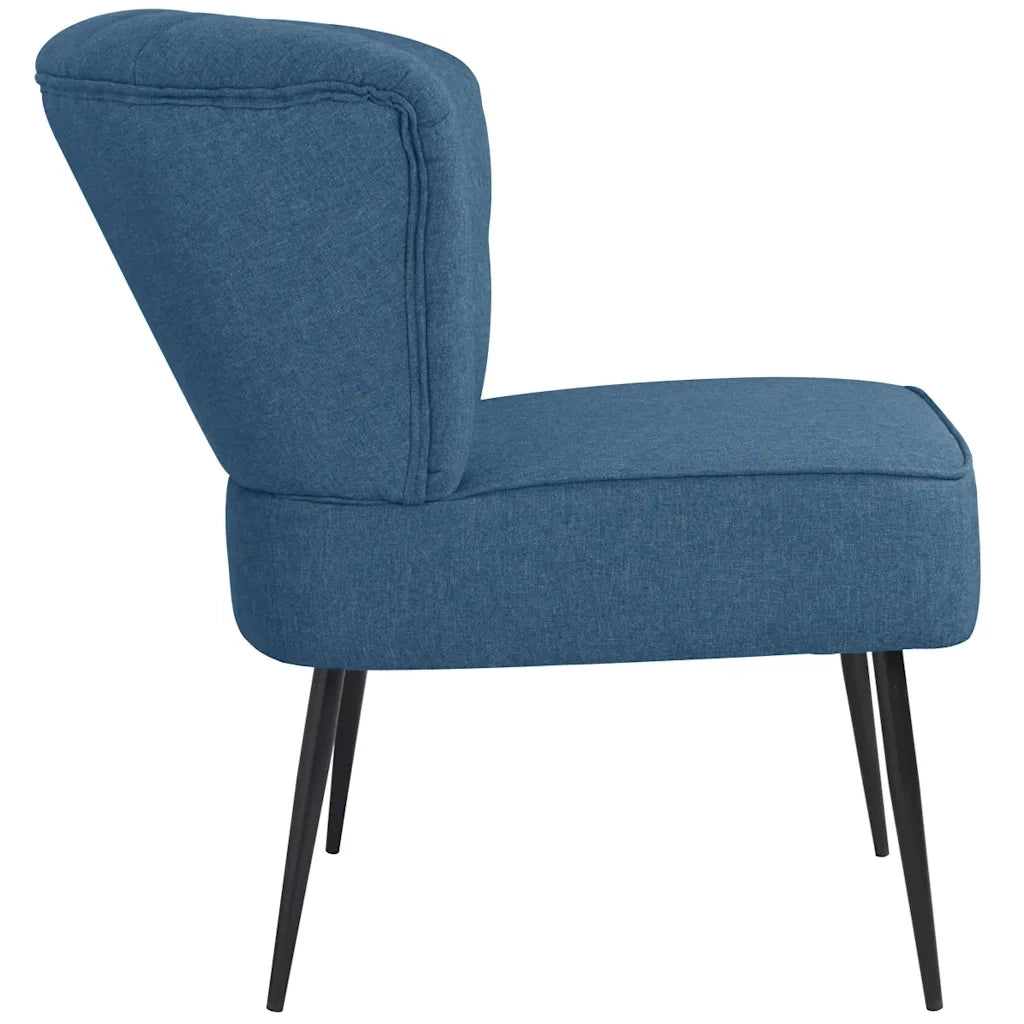 Poltrona | Sedia da Cocktail Blu in Tessuto