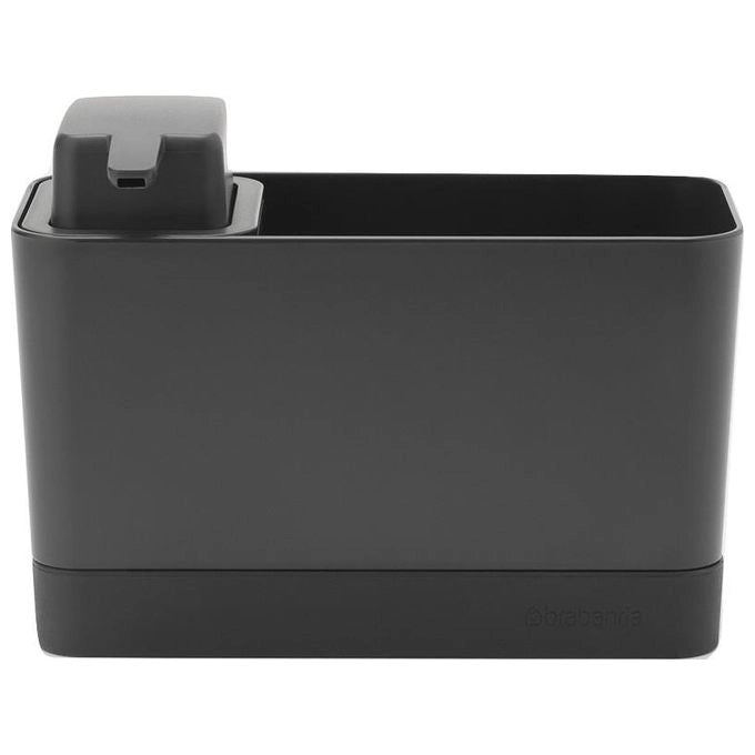 Brabantia 302602 Set organizer per lavello con dispenser sapone 200 ml Grigio scuro