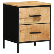 Comodino 40x35x50 cm Legno Massello Mango Grezzo