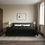 Duvet Invernale Trapuntato Nero 200 x 200 cm Microfibra