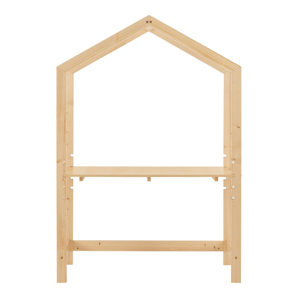 Scrivania Suså per Cameretta Forma di Casetta - Legno Naturale [en.casa]
