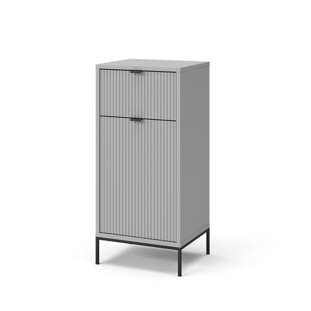 Vicco Mobiletto bagno Grigio 40 x 87 cm con anta e cassetto