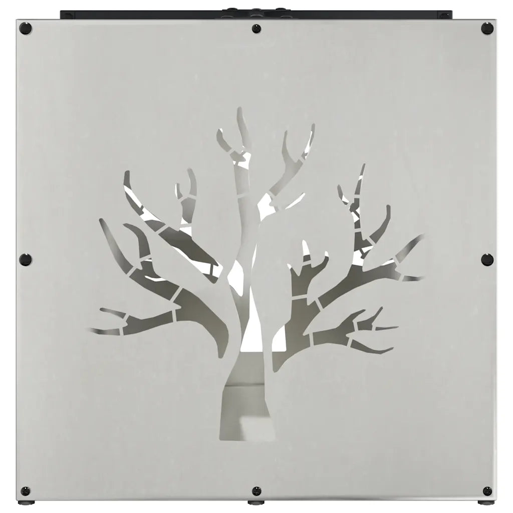 vidaXL Rastrelliera per Legna da Ardere 40x40x40 cm in Acciaio Inox