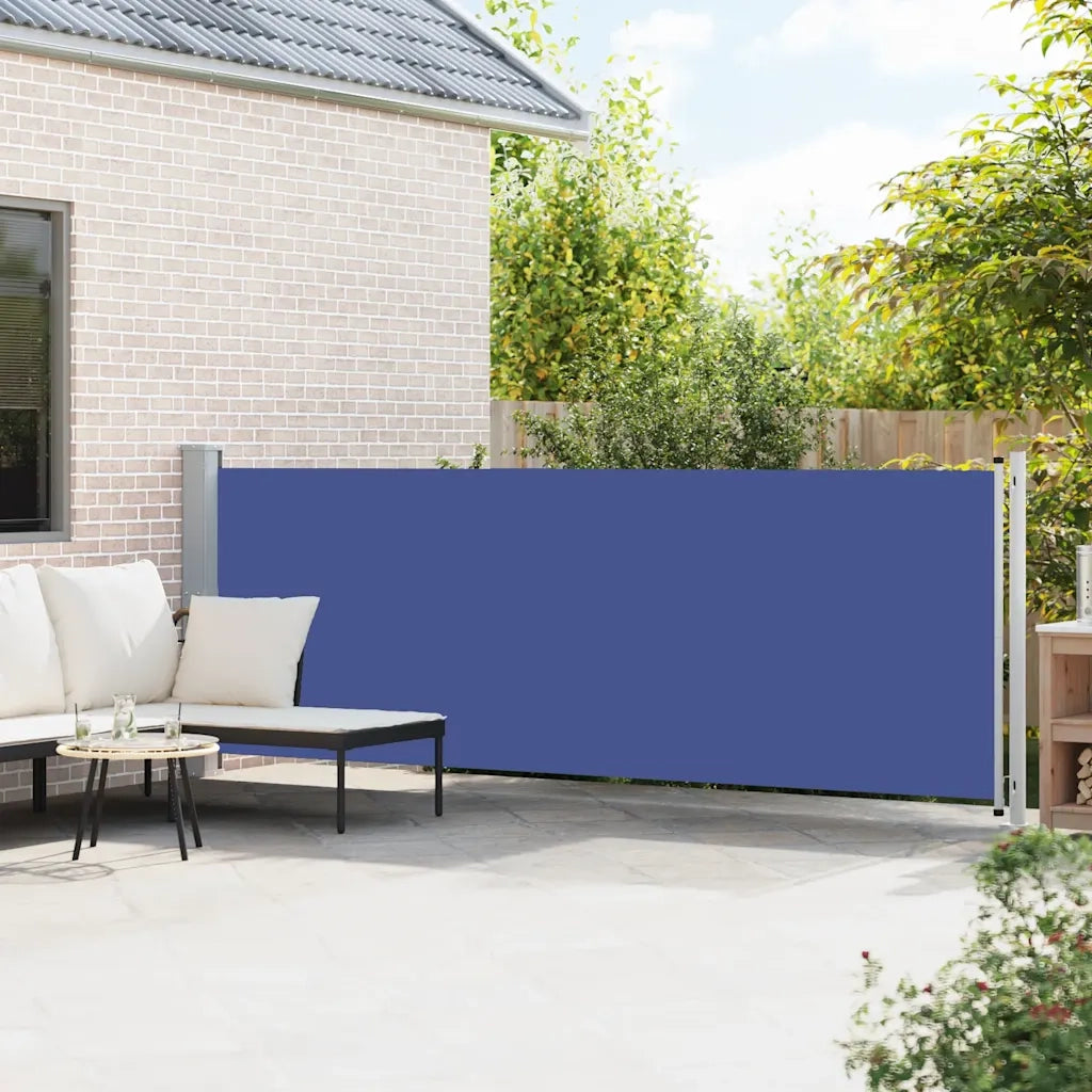 Tenda Laterale Retrattile per Patio 140x600 cm Blu 313371