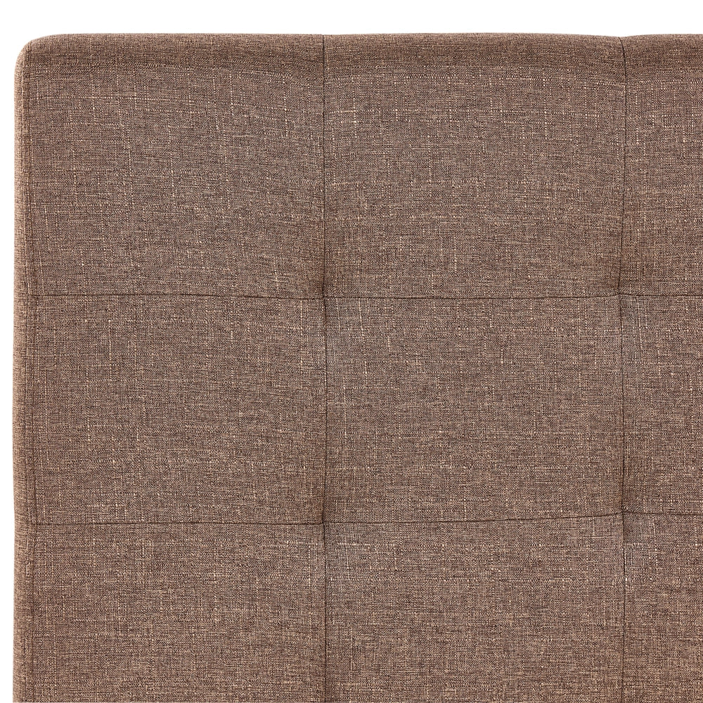 Letto ad acqua in poliestere marrone 180 x 200 cm testiera imbottita camera da letto stile moderno