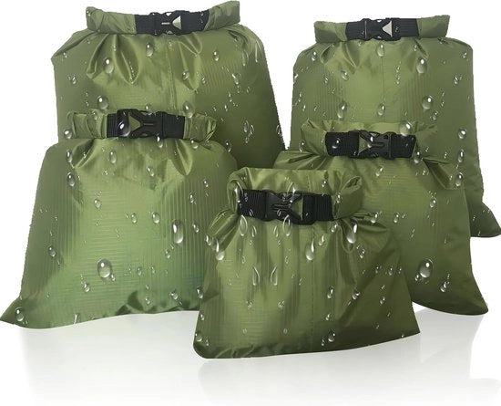 Set di Borse a Tappo per Acqua per Attività Outdoor - 5 pezzi, Leggero e Ultraleggero, Ideale per lo Sport Acquatico e l'Avventura