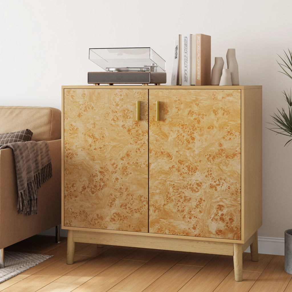 Armadio Buffet in Legno Massello con Ripiani Regolabili Multiuso ¨C MINIMAL ¨C Bianco
