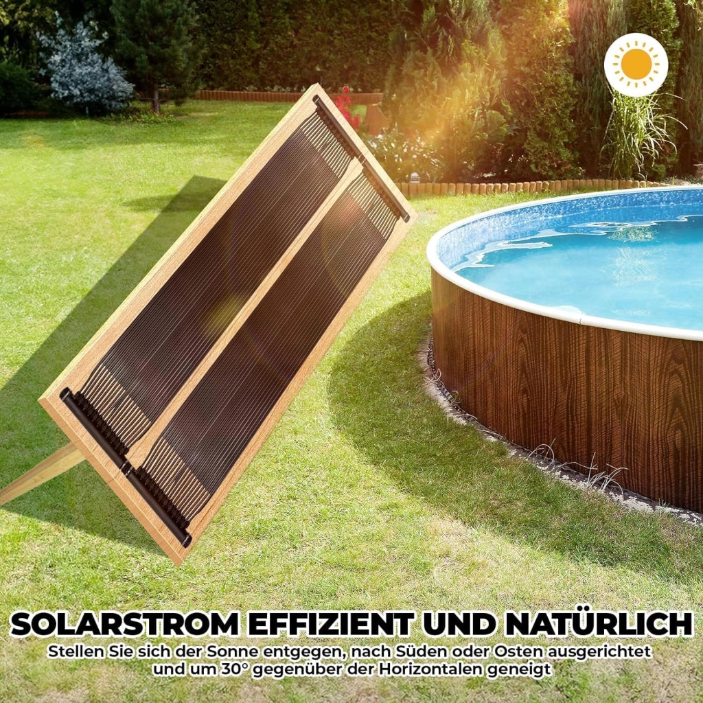 Collettore Solare per Piscina 300x75 cm, Riscaldatore per Piscina, Riscaldamento Solare per Piscine, Riscaldatore Solare, Piscina 2,1㎡ Fino a 12000 Litri Contenuto d'Acqua, Resistente UV