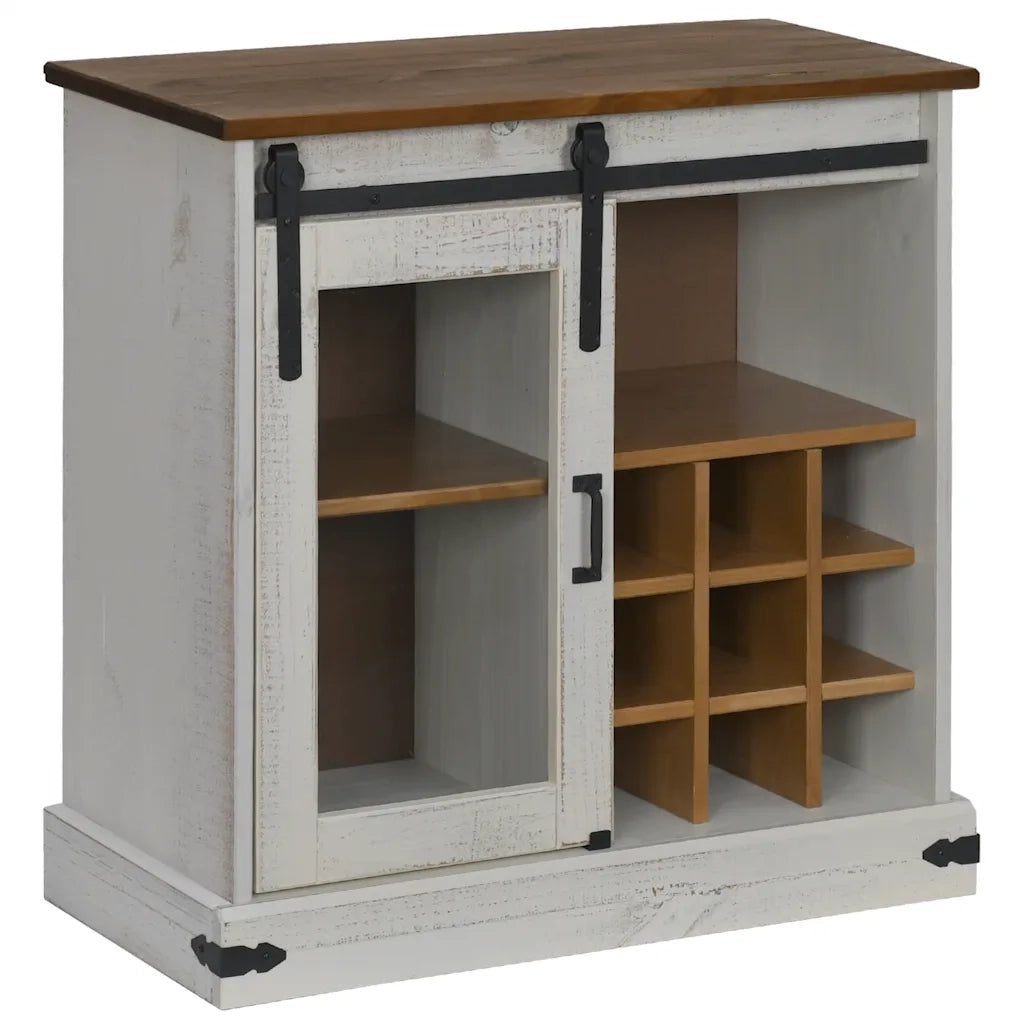 vidaXL Credenza HALDEN con Anta Scorrevole 80x40x80 cm Legno Massello