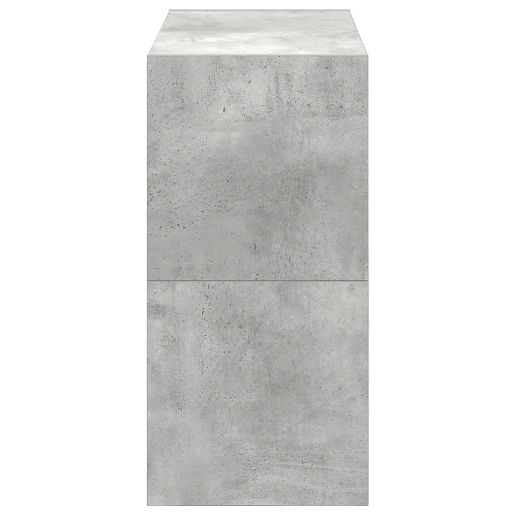 Scarpiere 2 pz Impilabili-Set di 2 Scaffale per scarpe Grigio Cemento 60x30x30,5 cm