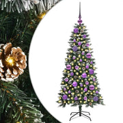 Albero di Natale Artificiale-Albero Natalizio con 150 LED Verde 120 cm 560878