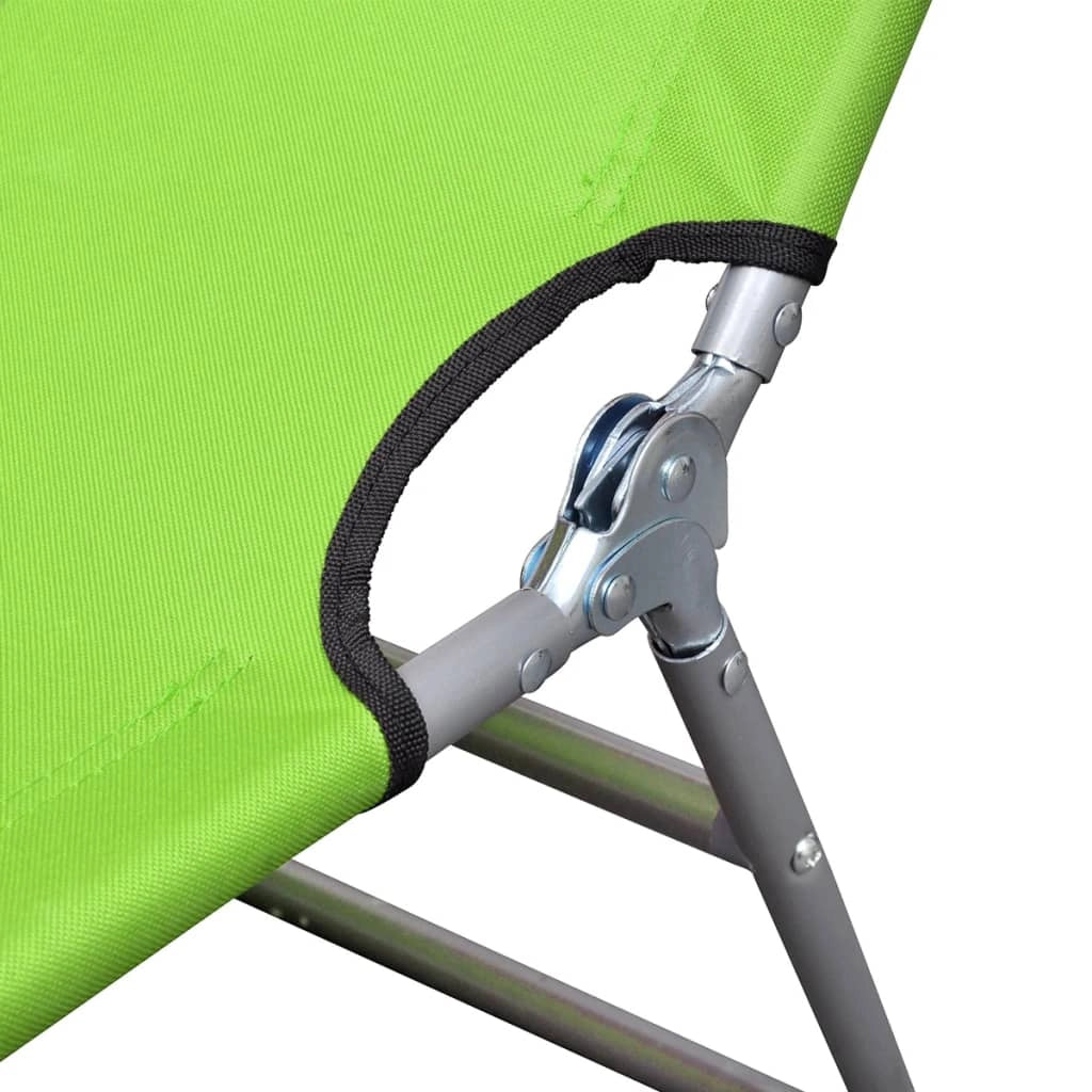 Lettino prendisole sedia a sdraio lettino prendisole letto da giardino mobili da giardino mobili da esterno pieghevoli acciaio verniciato a polvere verde mela 02_0012799