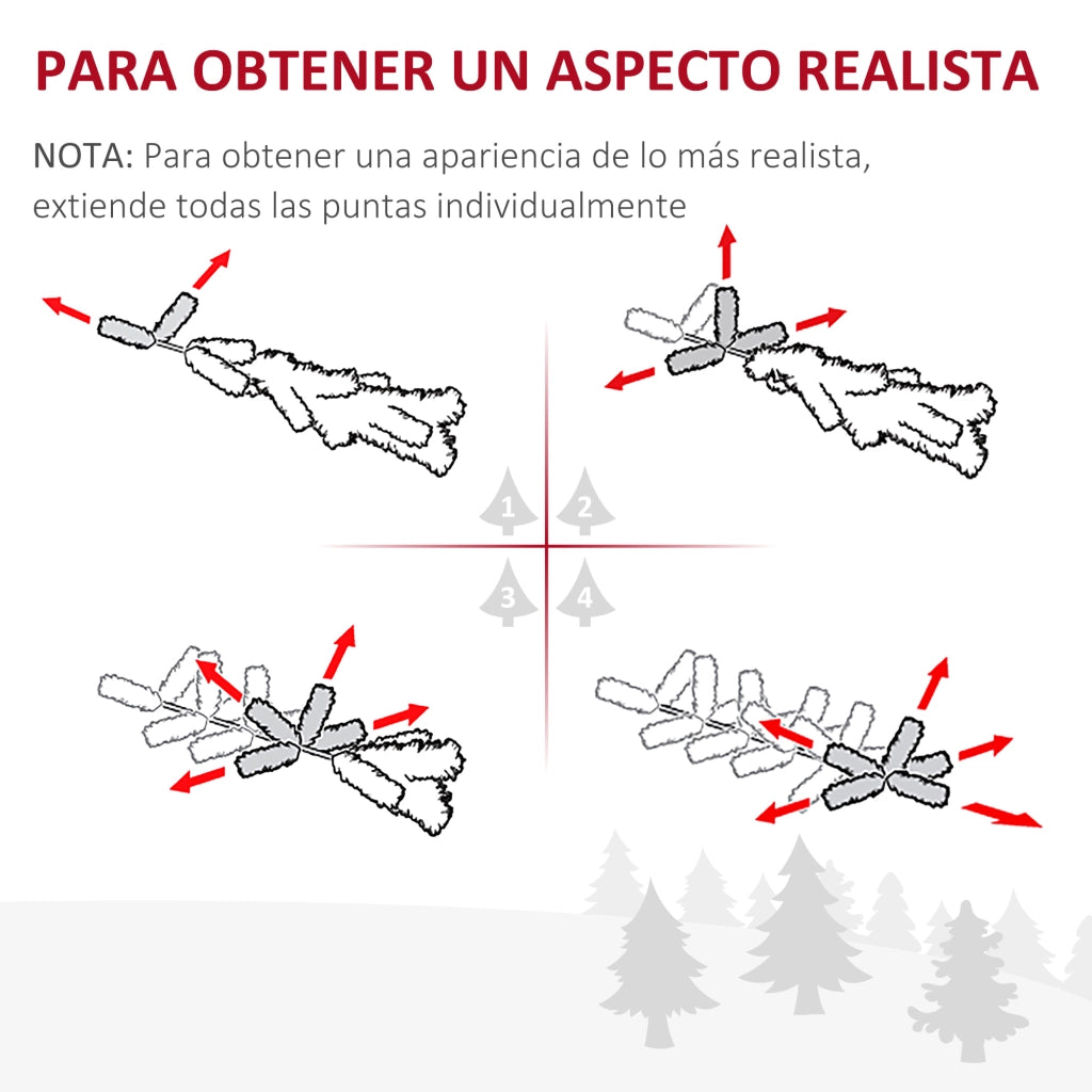 Albero di Natale Artificiale 150 cm Verde ¨C zephmum ¨C 294 Rami con Base Scomponibile