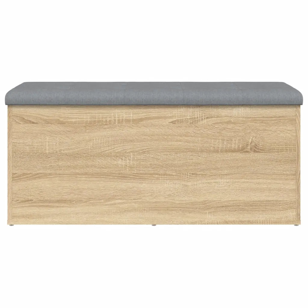 Panca Contenitore-Panca con Vano Portaoggetti-Sgabello in rovere Sonoma 102x42x45 cm in legno ingegnerizzato