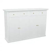 Credenza madia buffet mod Lia in legno Shabby chic bianco opaco