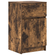 Comodino | Armadio da Notte | Mobiletto da notte Rovere Fumo 39x35x65 cm in Legno Multistrato