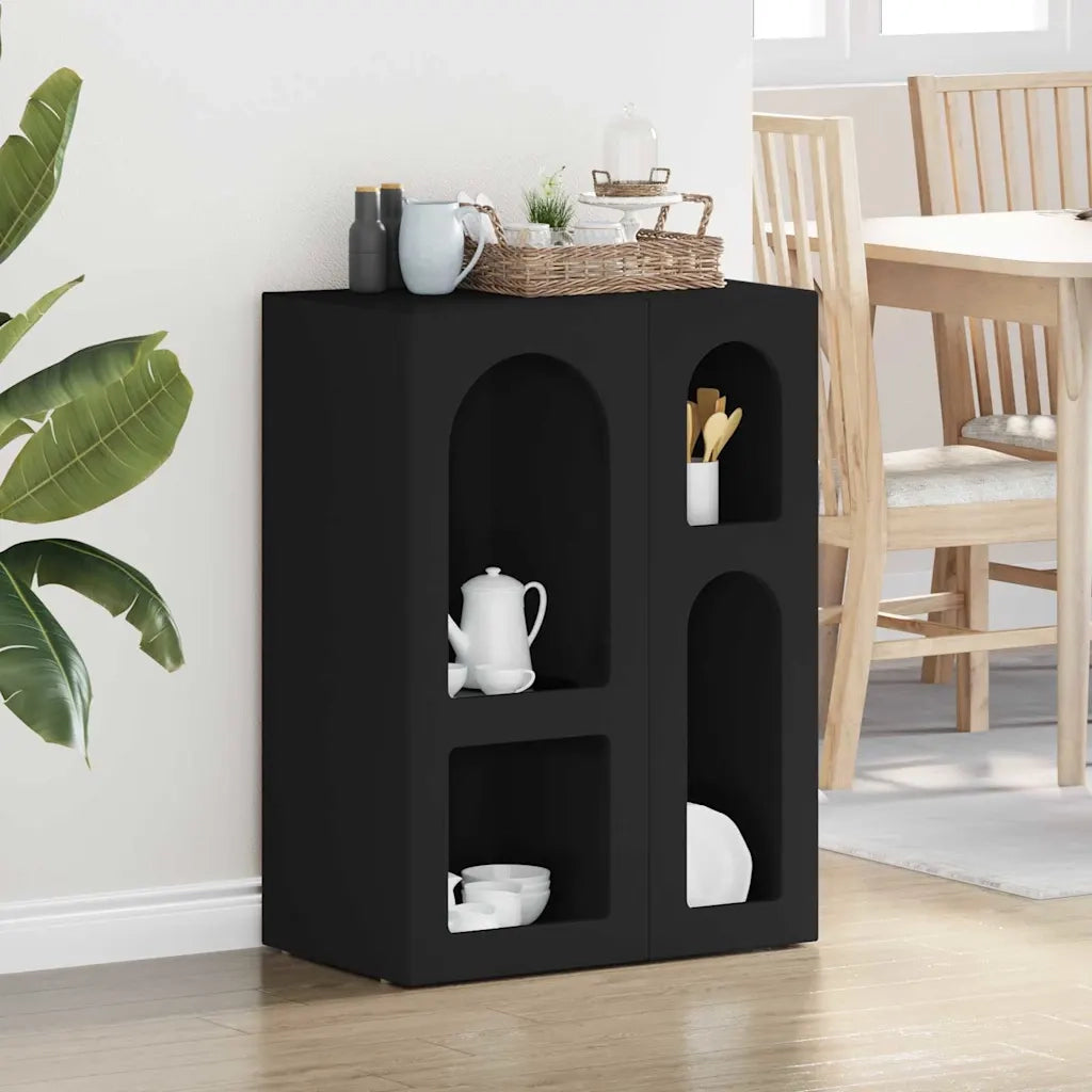 Credenza Nero 59 x 35 x 80.5 cm Legno multistrato 891315