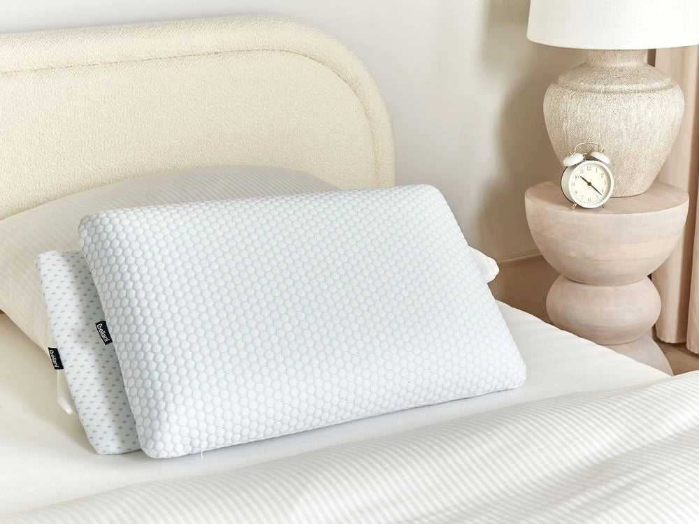 Cuscino in memory foam Cuscino ortopedico di media impresa in tessuto di aloe vera blu e bianco