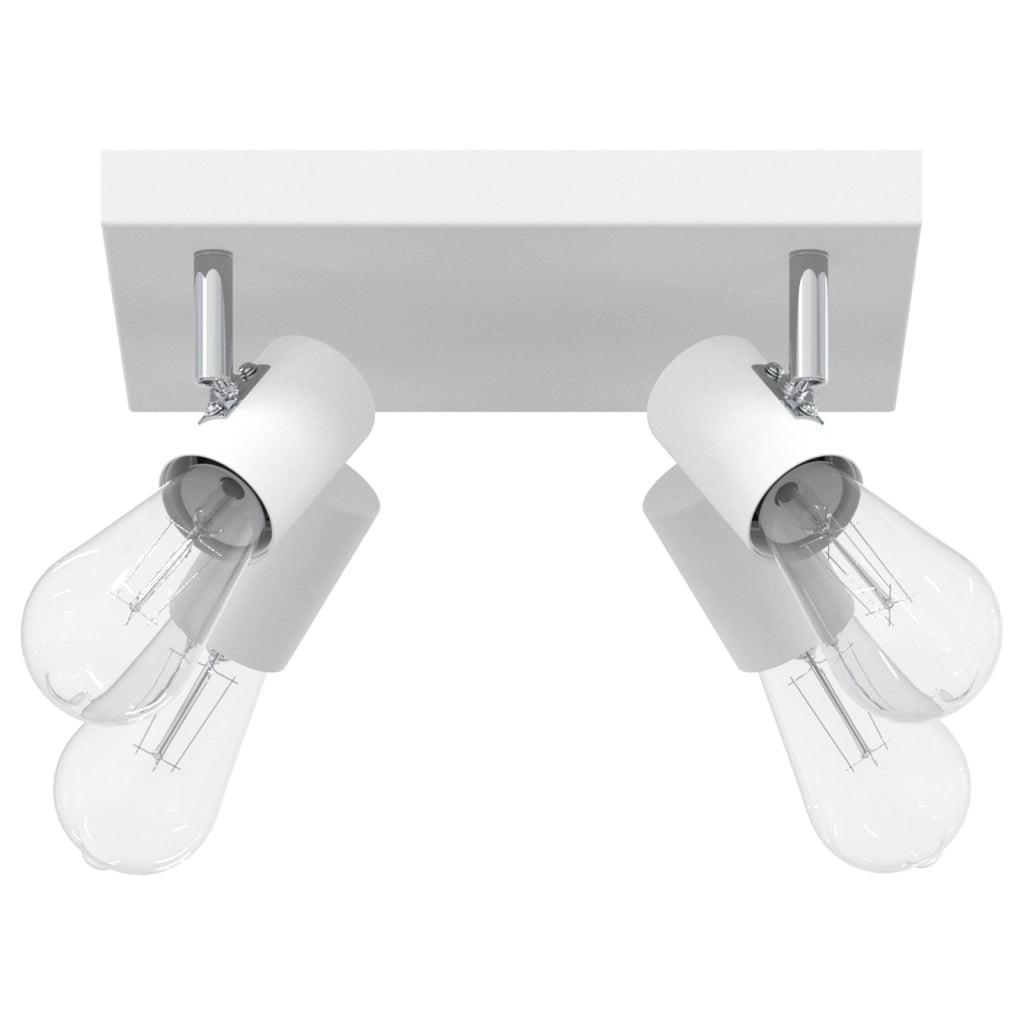 Faretto da soffitto 4 Via Regolabile Bianco E27
