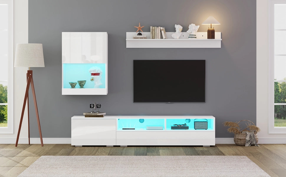 Cassettiera TV bianca in truciolare lunghezza 175 cm
