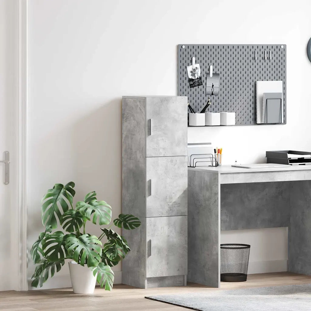 Credenza | Madia | Buffet da pranzo | Armadio da pranzo Grigio cemento 31.5 x 32 x 122.5 cm